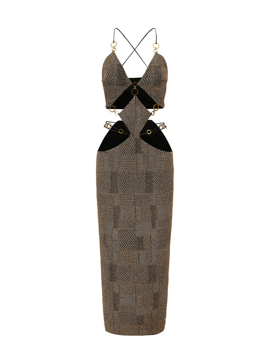 Omaira Dress (Gold) (Final Sale)