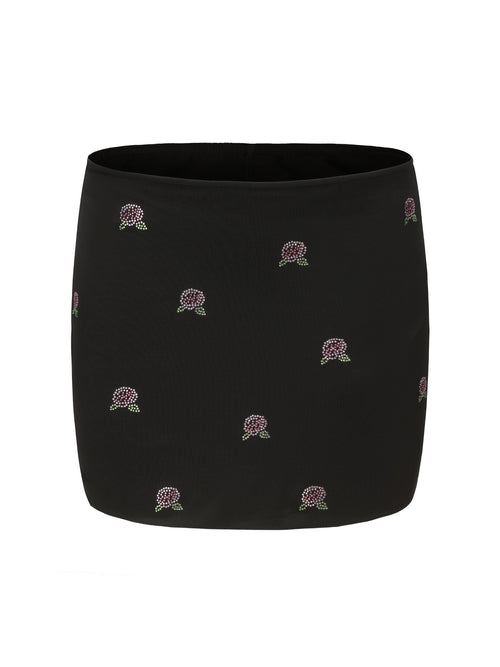 Rosana Embroidered Skirt (Black) (Final Sale)