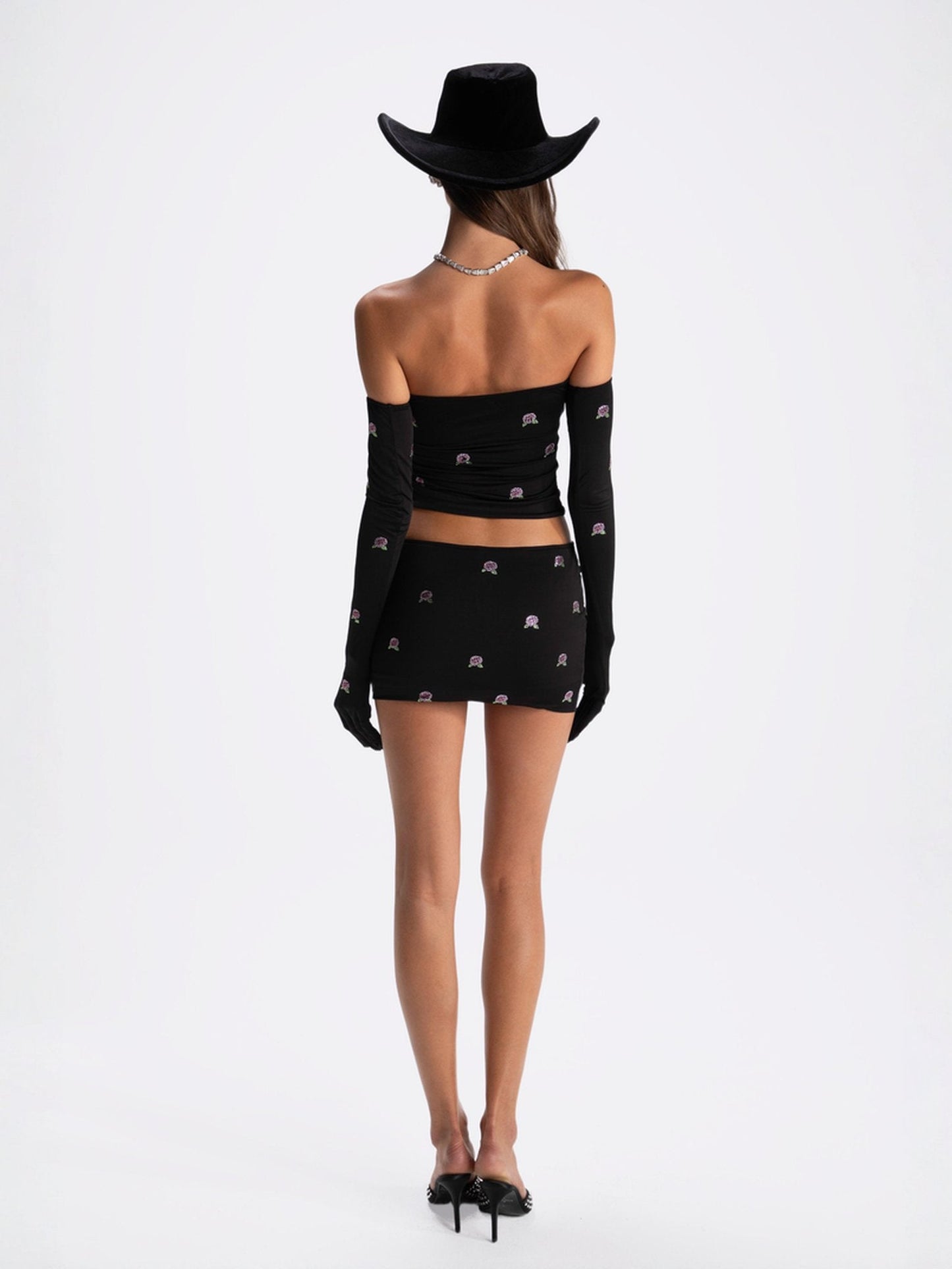 Rosana Embroidered Skirt (Black) (Final Sale)