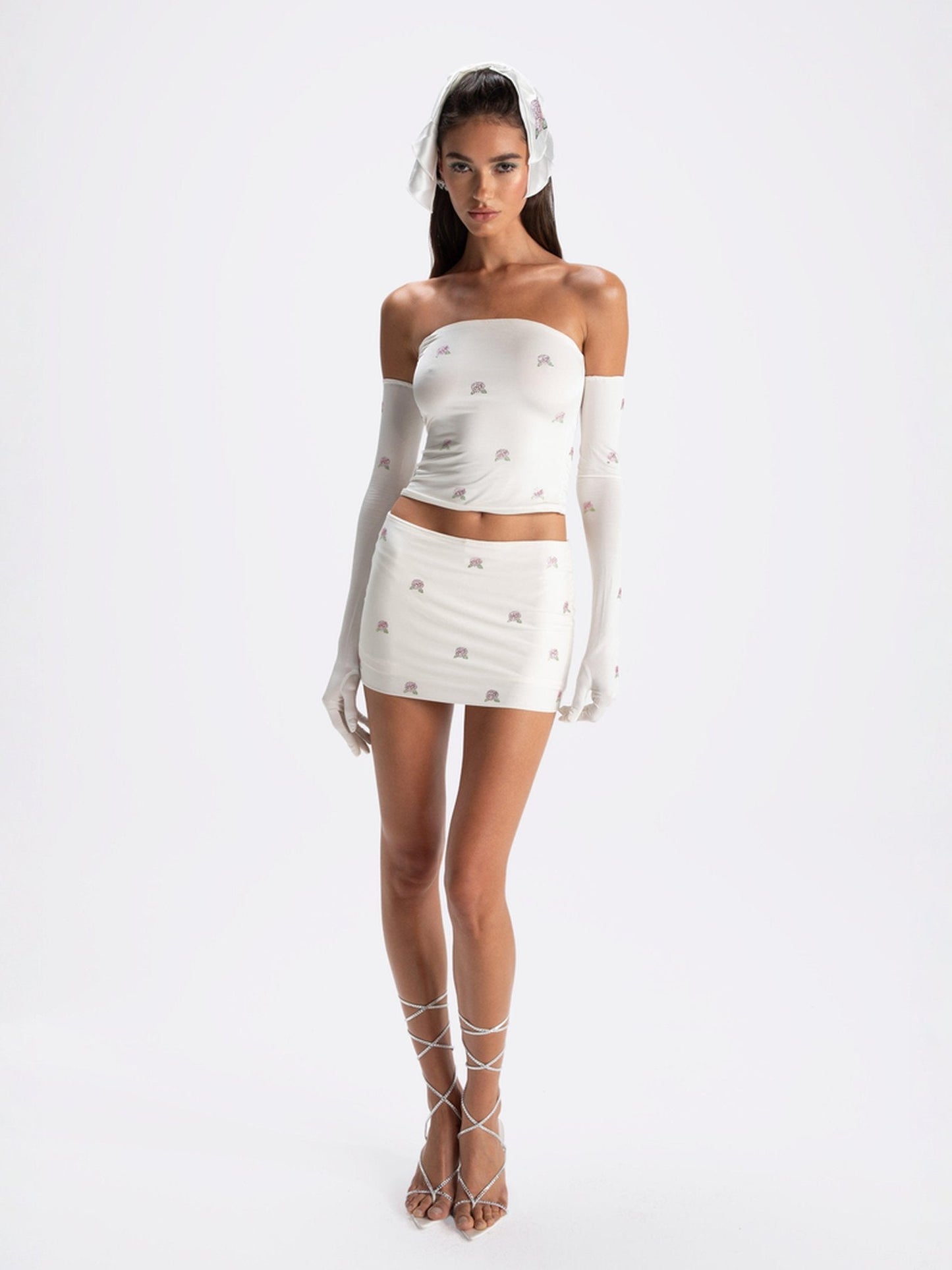 Rosana Embroidered Skirt (White) (Final Sale)