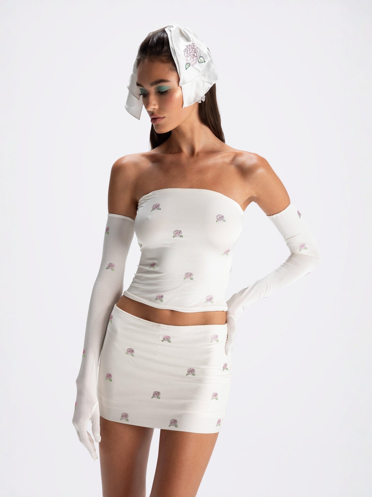 Rosana Embroidered Skirt (White) (Final Sale)
